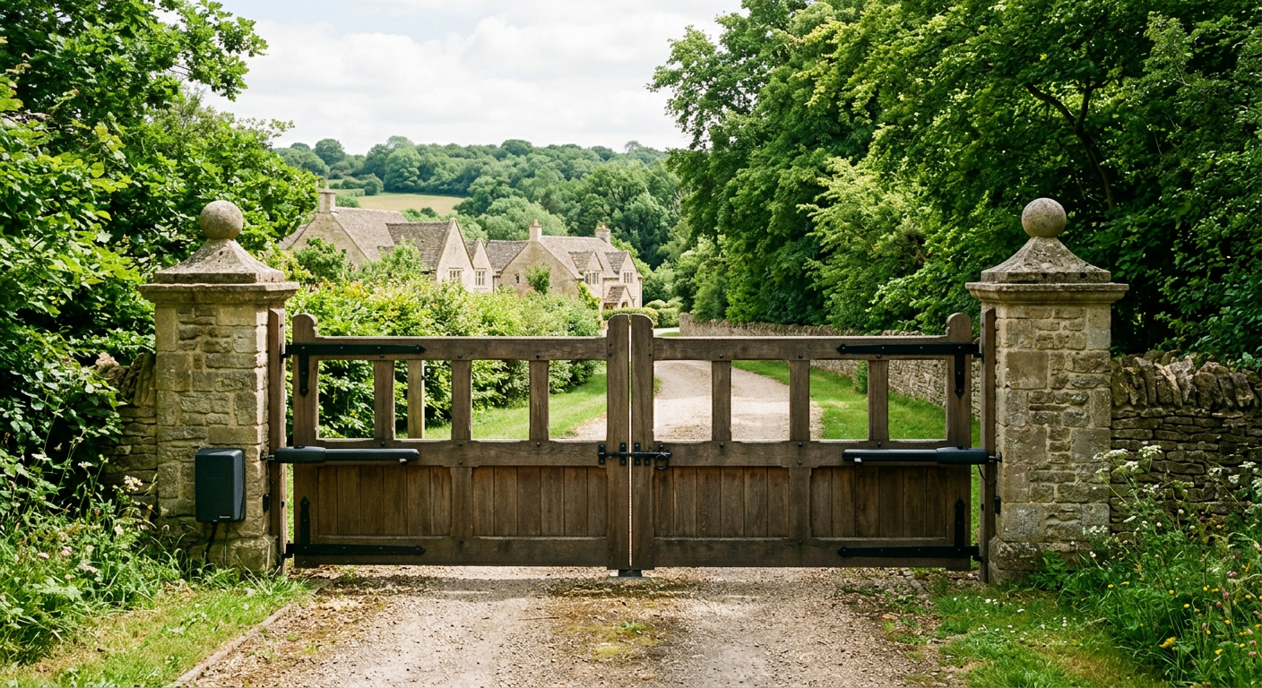 Automatic Swing Gates — Residential Development - Cotswolds